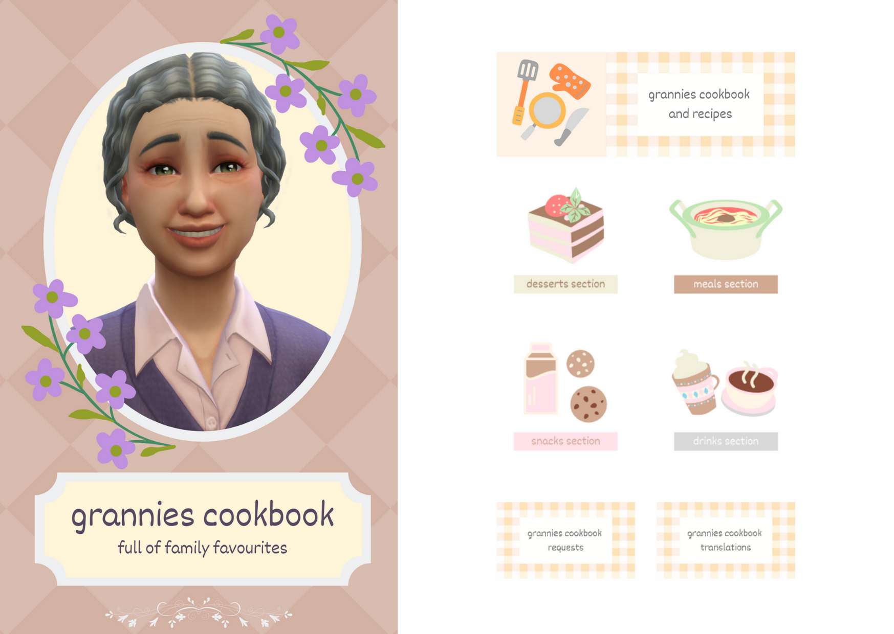 The Top Recipes in Grannies Cookbook Mod for The Sims 4 - Cheat