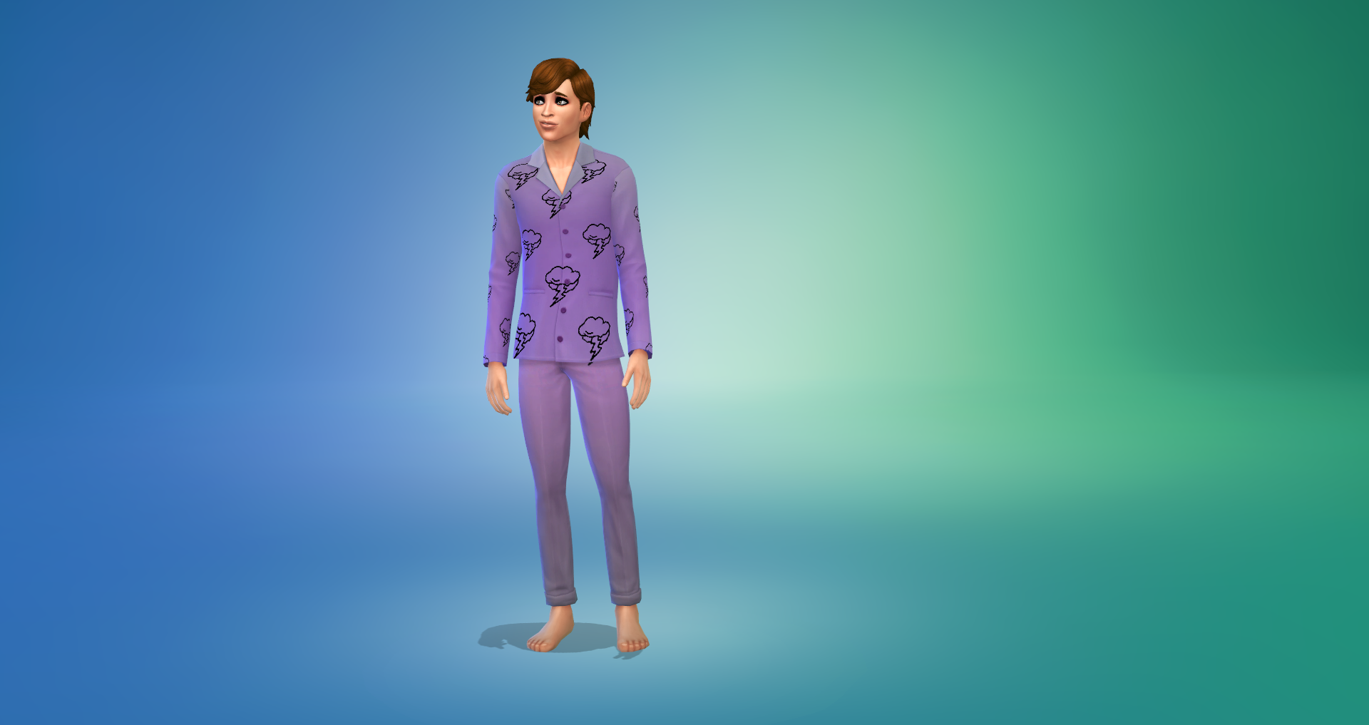Mod The Sims - Virgil Sanders Logo PJs tops and bottoms