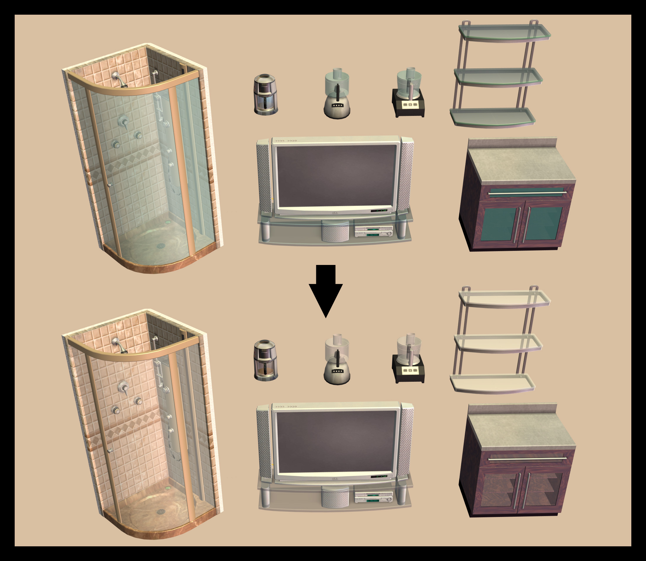 Mod The Sims - 12 Coffee Mug Default Replacements with Recolor