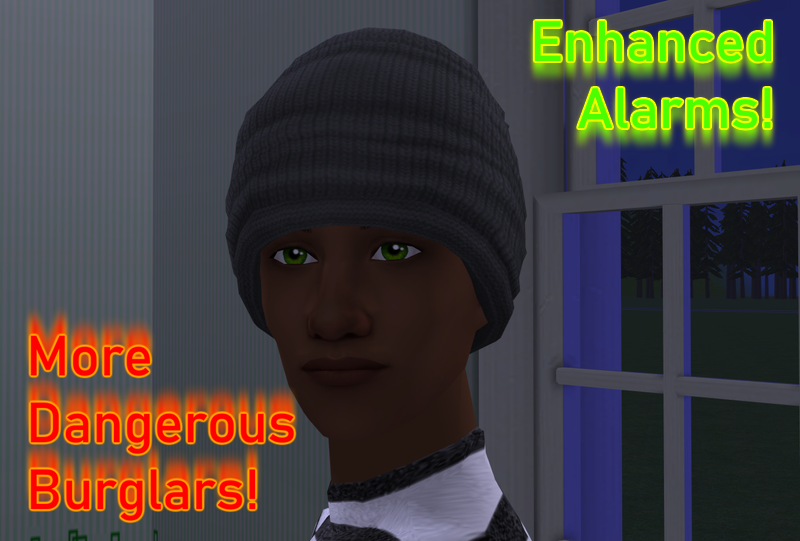 Mod The Sims More Dangerous Burglars & Enhanced Car Alarms!