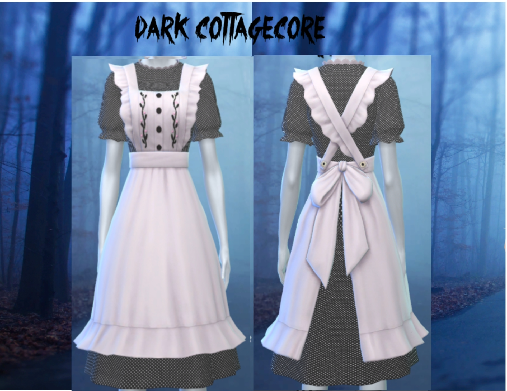 Dark Cottagecore Plaid Dress