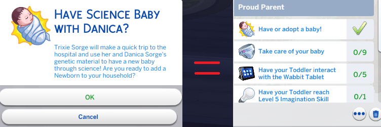 Mod The Sims - Science Babies Count as Babies for &ldquo;Proud Parent 