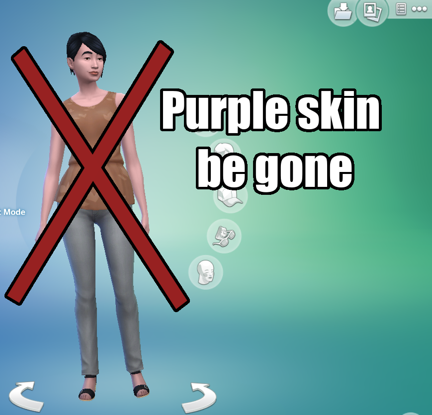 sims 4 purple skin mod