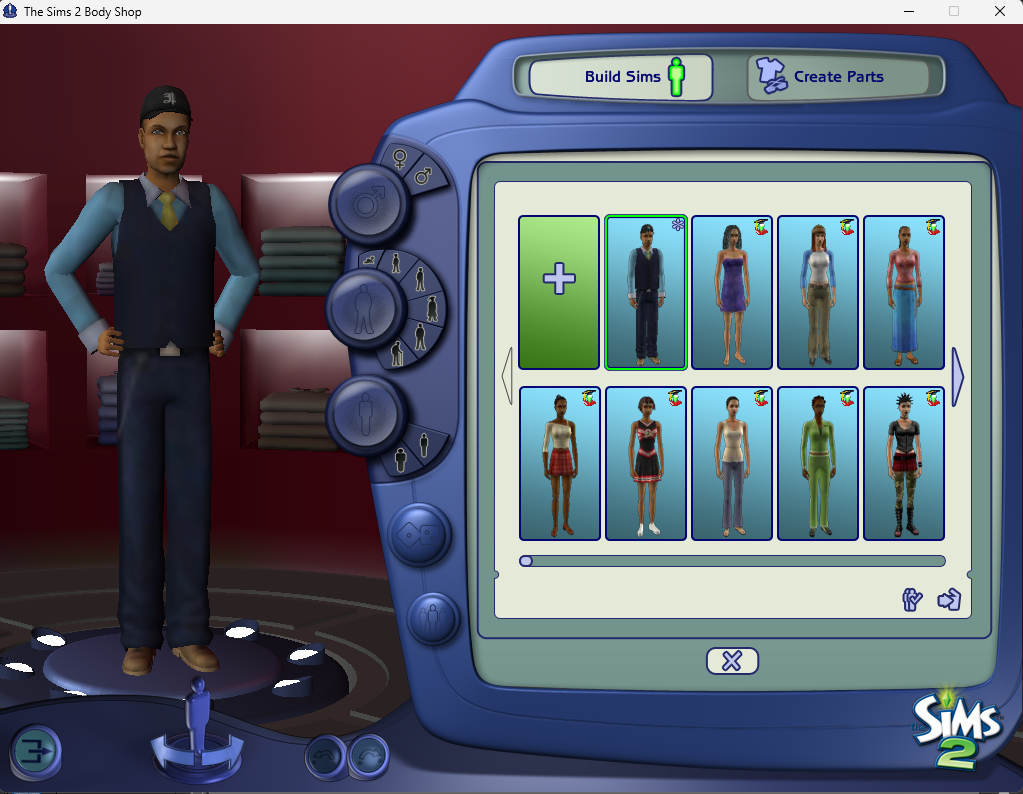 Sims 2 Body Shop example