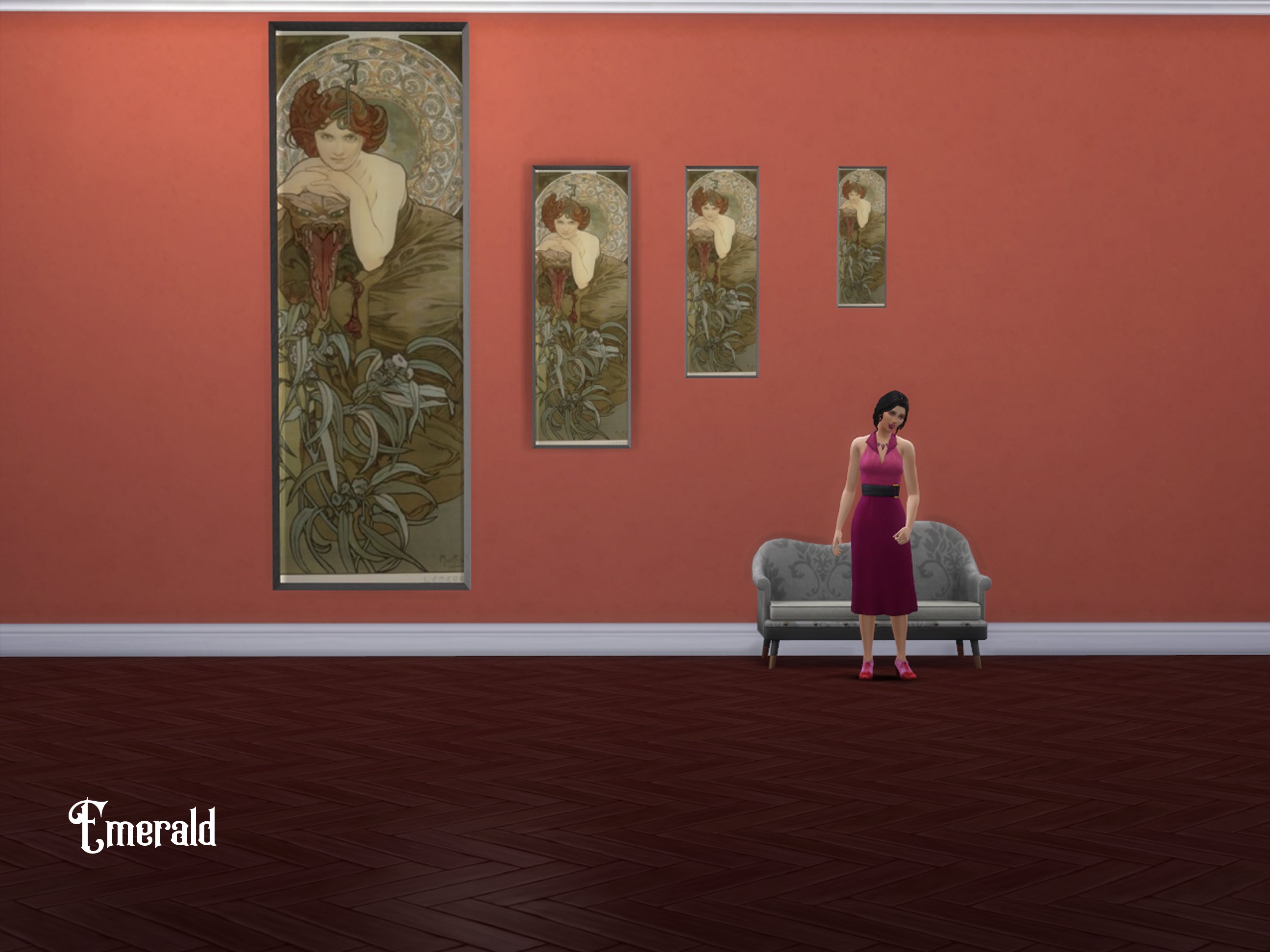 Mod The Sims Alphonse Mucha for SIMS4 Precious Stones