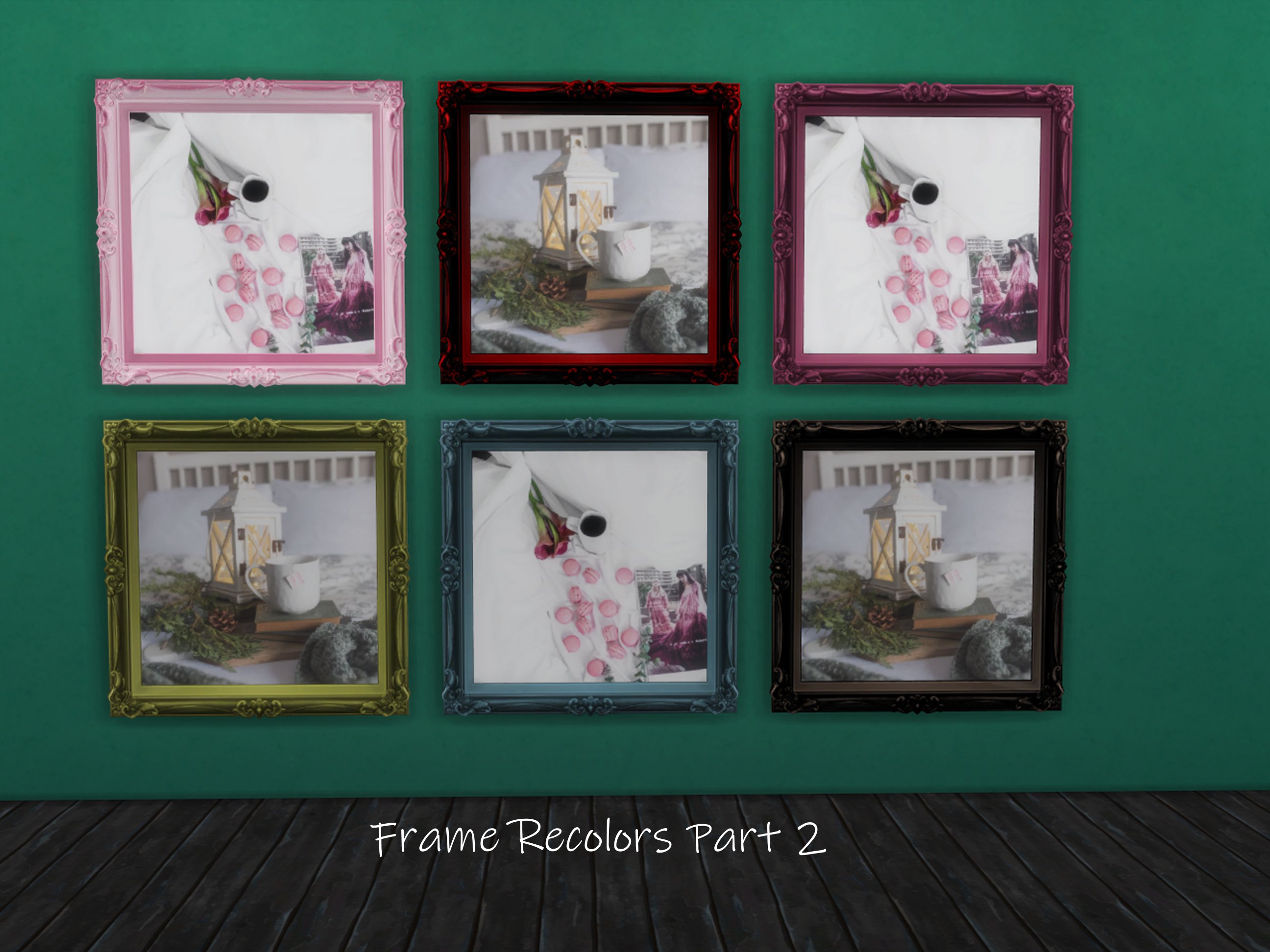 Mod The Sims Picture Frame Recolors and Templates Blooming Beauty