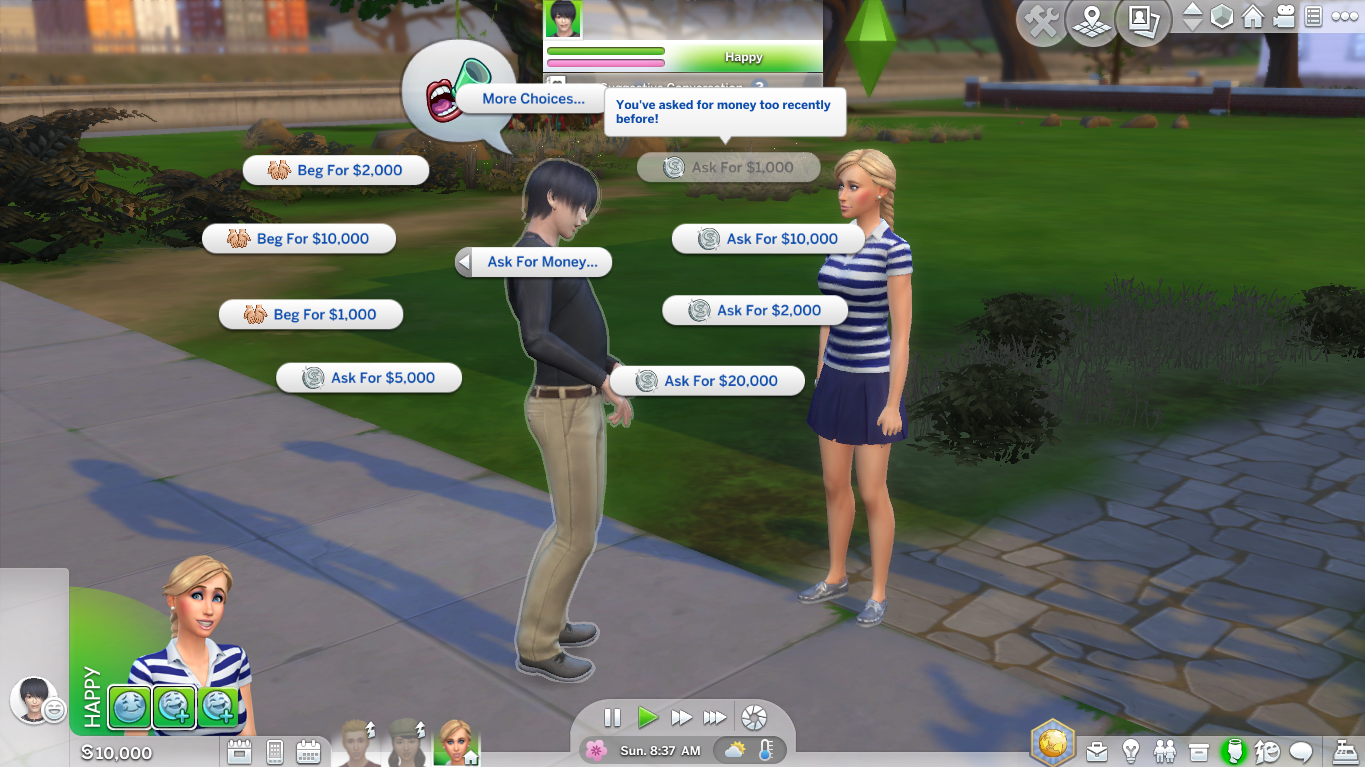 Mod The Sims Ask For Money Mod 1.6.1