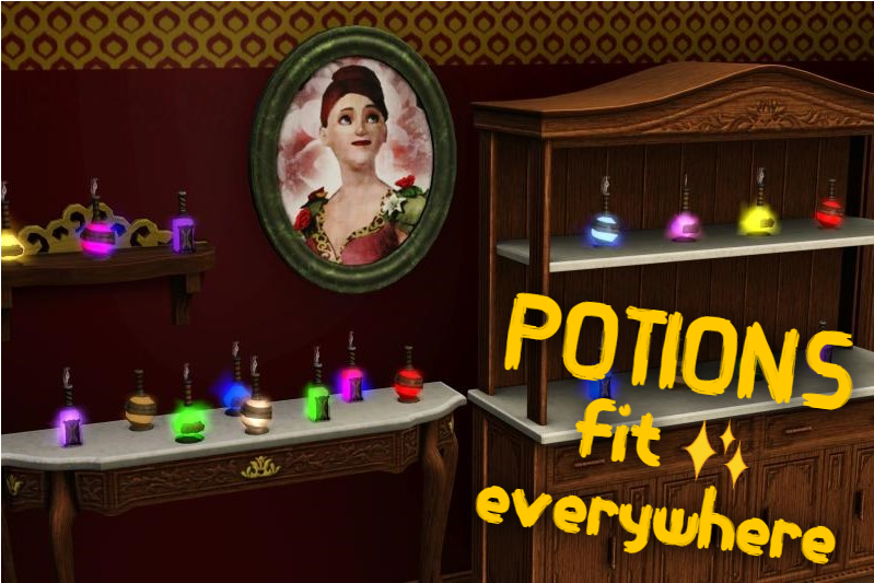 Mod The Sims Fix Potions (Alchemy) fit everywhere