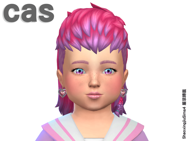Mod The Sims - Werewolves Conversion - Toddler GP12MohawkMullet Hair ...