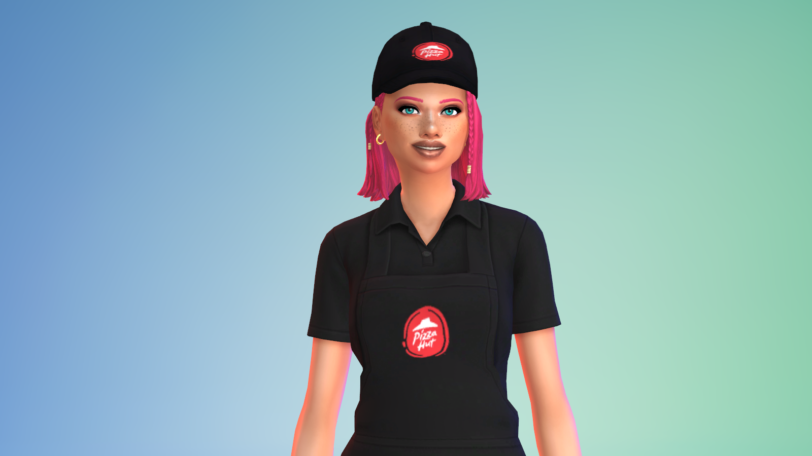Mod The Sims Pizza Hut Uniform + Cap