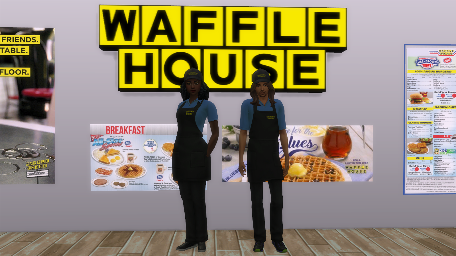 Mod The Sims Waffle House Uniform + Hat