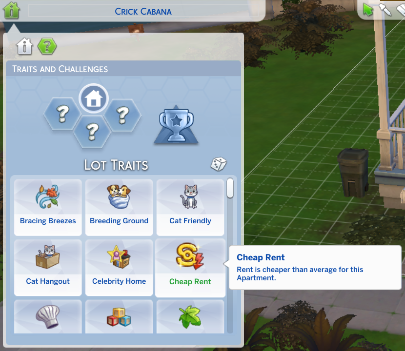 Unlocked Lot Traits The Sims 4 Catalog Sims 4 Traits Sims 4 Sims