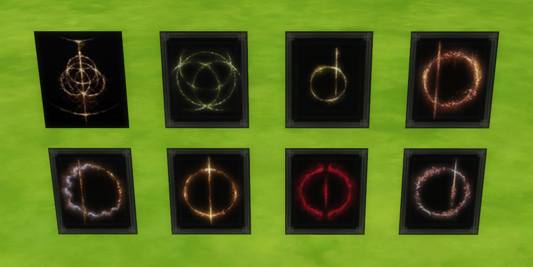 8 posters displayed related elden ring runes for sims 4 