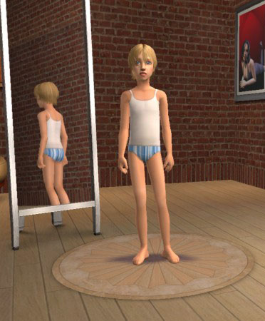 Mod The Sims - -STRIPED- Real Little Girl Undies (not boycut!!)