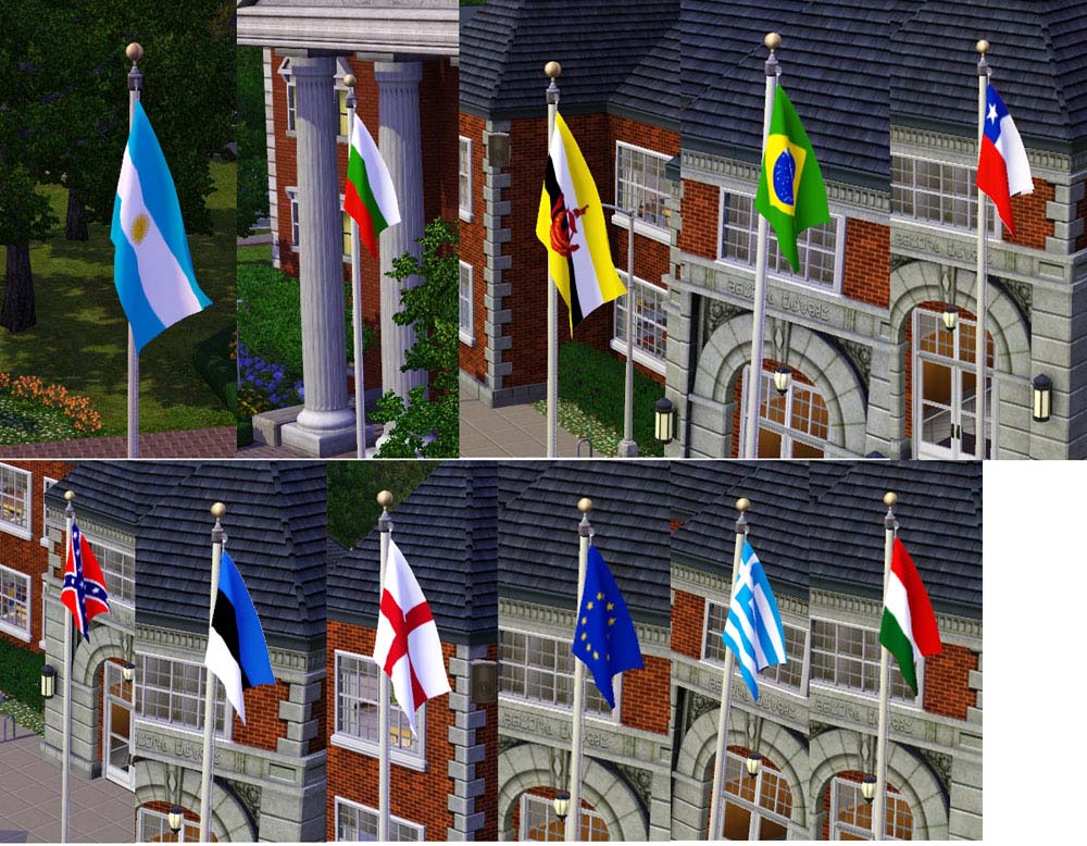 Mod The Sims More Flags For Your Sims Now Placeable On Residential Lots