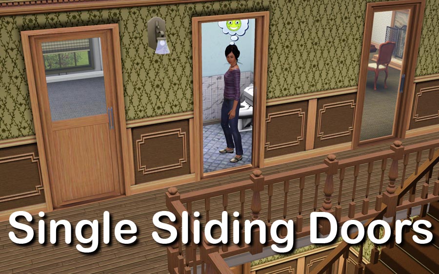 Mod The Sims Single Tile Sliding Doors, Sims 4 Sliding Door Mod