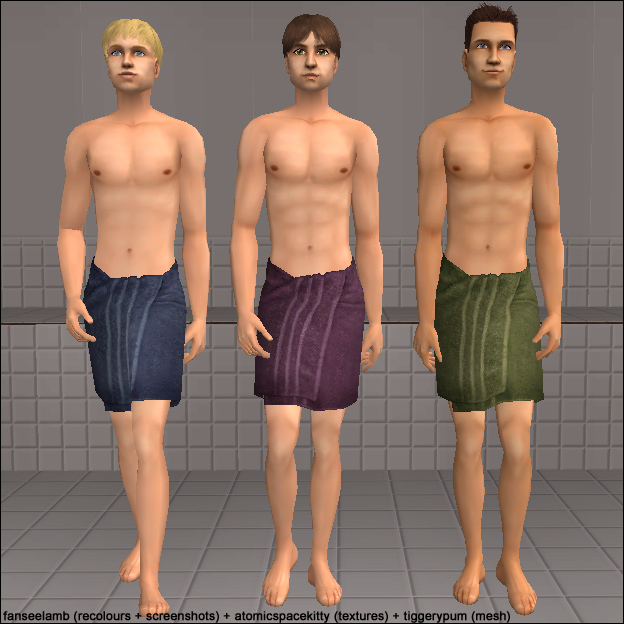 Mod The Sims - Guys in Towels. Guys not included.
