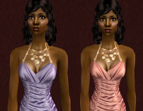 Mod The Sims - Elegant Gold Satin Halter & Urban Cropped Pants [*UPDATE ...
