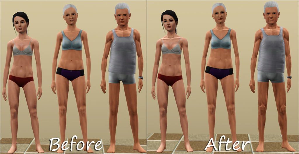 the sims 3 female sims no sliders