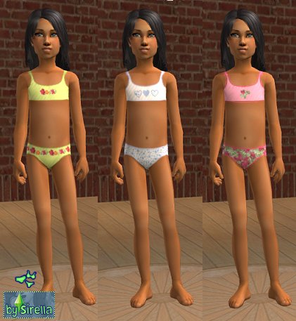 Mod The Sims - underwear for little girls