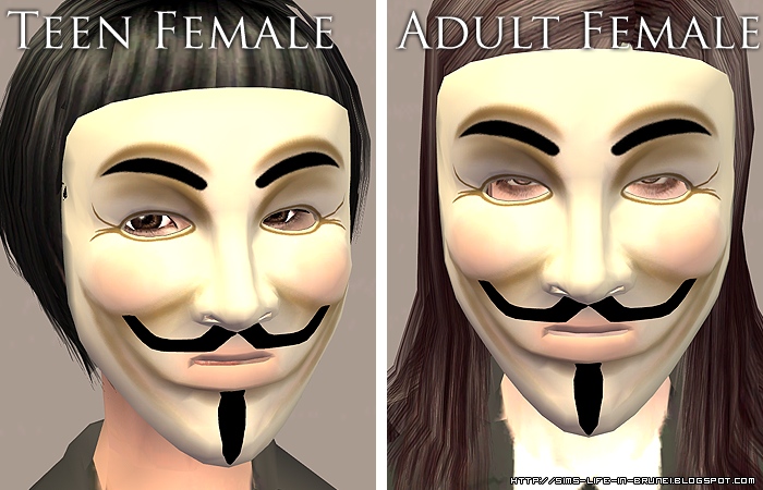 Fakultet Jane Austen humane Mod The Sims - Guy Fawkes Mask for your Sims