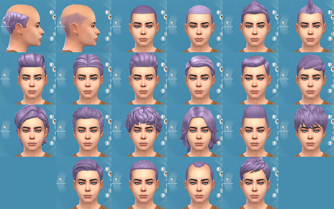 3. Mod The Sims: Purple and Blue Hair - wide 10