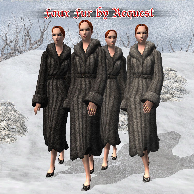 Mod The Sims - Faux Fur Coats. Requested by VirtualPetz