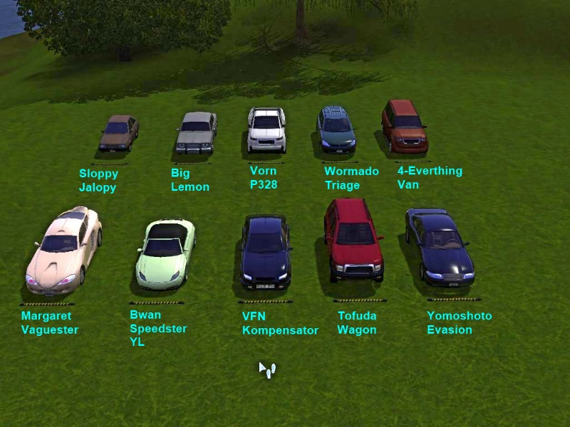 The Sims 3 Cars
