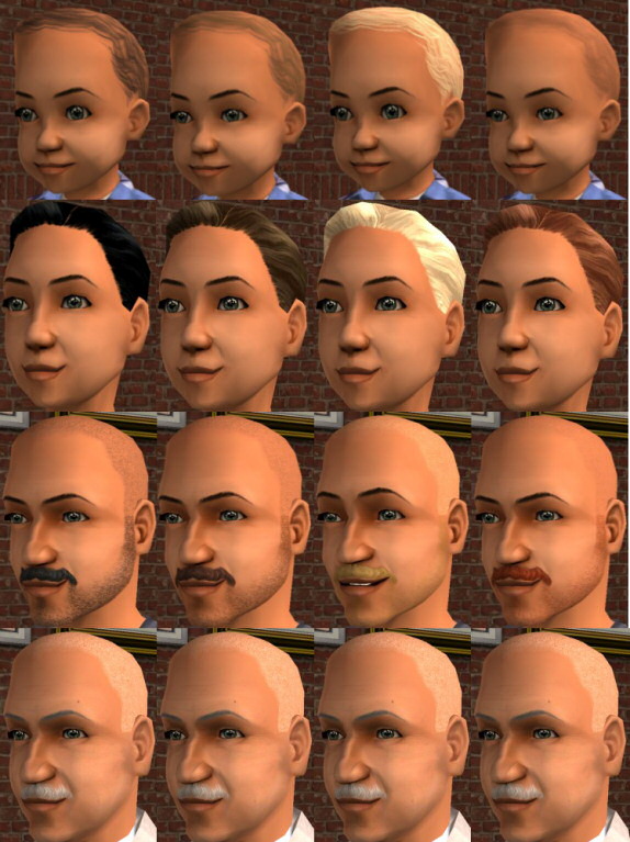 Mod The Sims - Vin Diesel Hair - All Ages