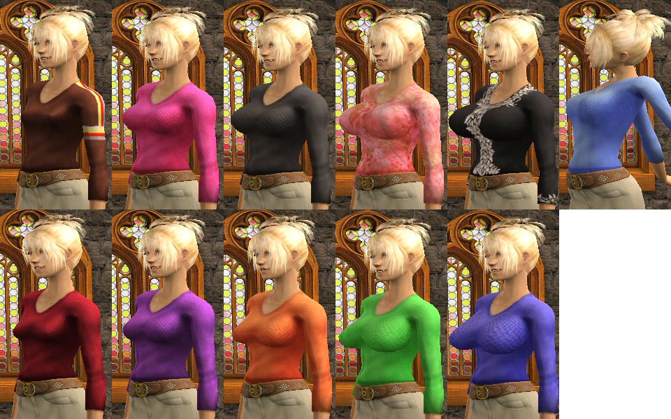 Mod The Sims - Maxis Adult V-Neck Sweaters in Warlokk's Bodyshape
