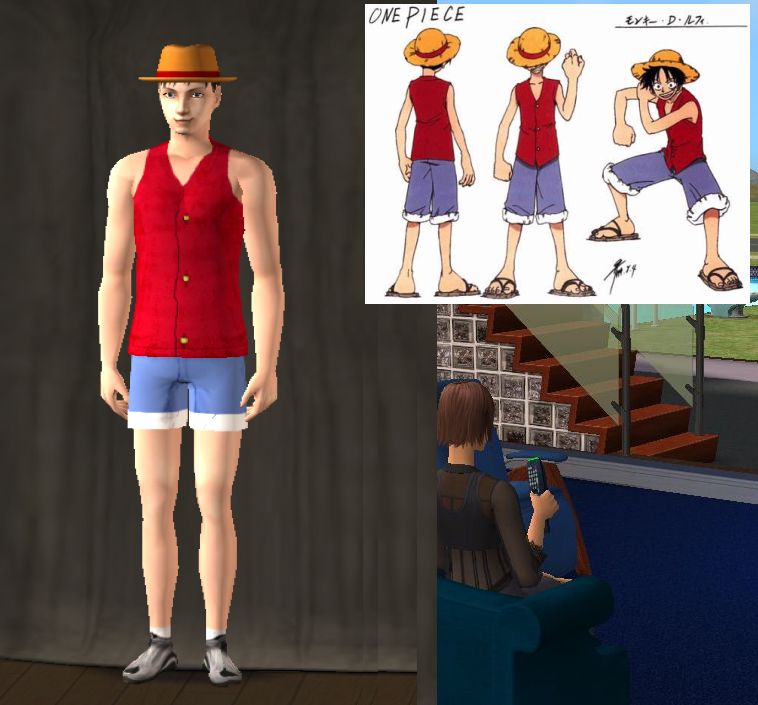 Mod The Sims Luffy Of One Piece