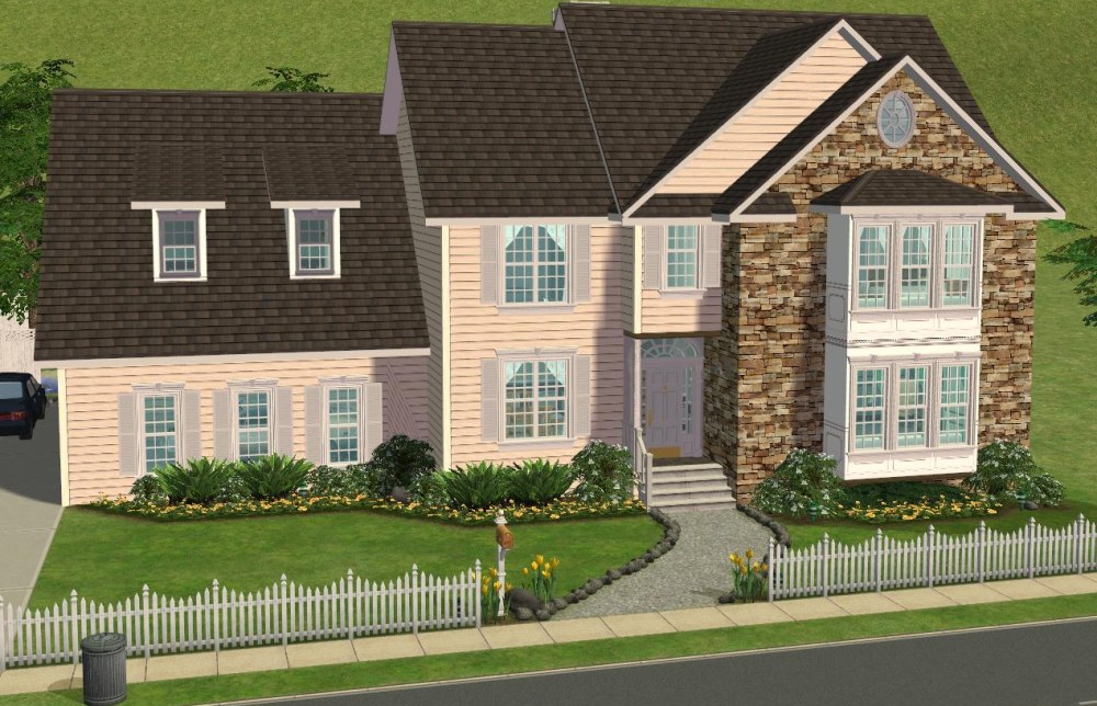 Mod The Sims 5 Bedroom Colonial Style House My 50th Upload 