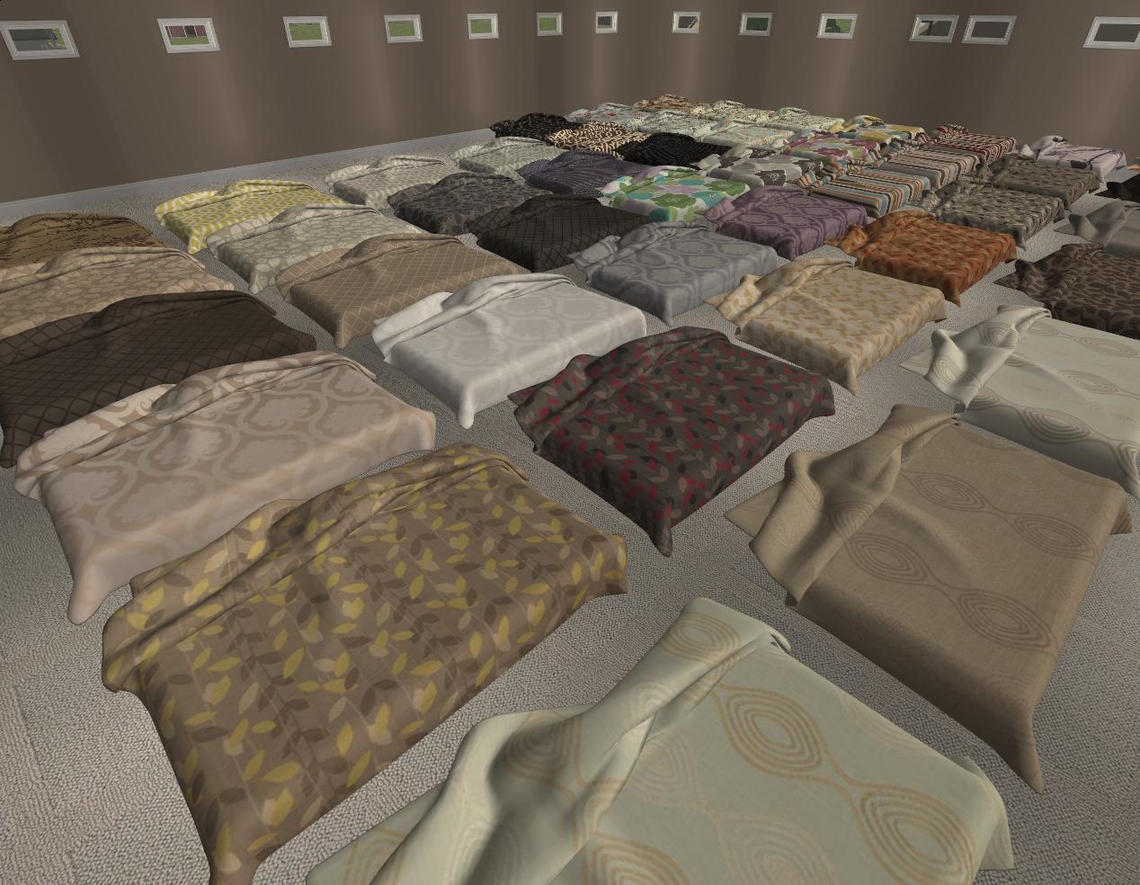 Mod The Sims - 45 MORE Recolours of Bed Blanket
