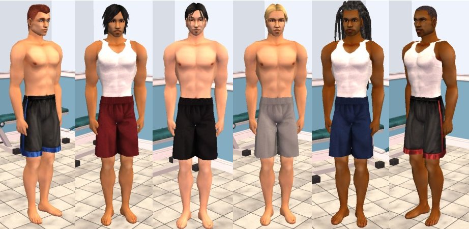 Mod The Sims - Bodybuilder Gym Shorts by Pookkah.