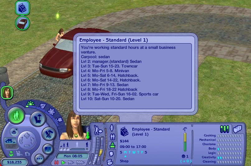 Mod The Sims Pickable OfB Employee Work Schedules