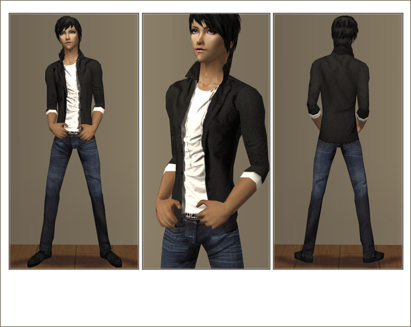 Mod The Sims - Diesel Outfit- Spuntarish Black Recolour (Requested)