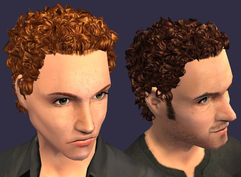 Sims 2 Male Blue Hair Alpha - wide 2