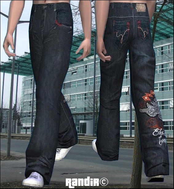 Mod The Sims - "Hipnotz Jean" baggy pants for male Sims