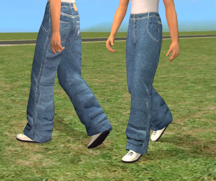 Mod The Sims - 2Pac baggy pants for male teens