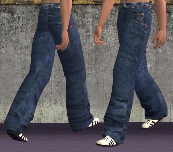 Mod The Sims - Urban Classics baggy pants for male teens, YAs and adults