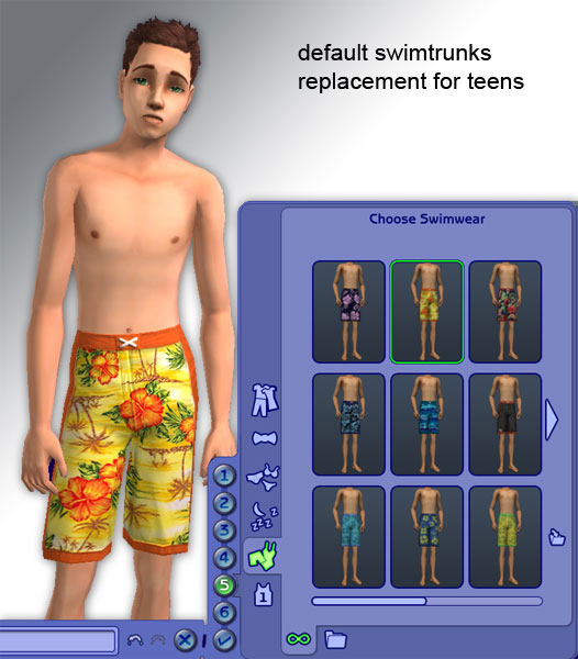 Mod The Sims - Default swimshorts replacement