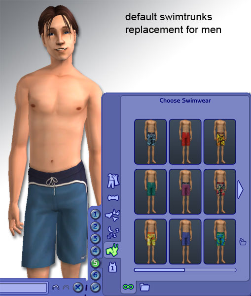 Mod The Sims - Default swimshorts replacement