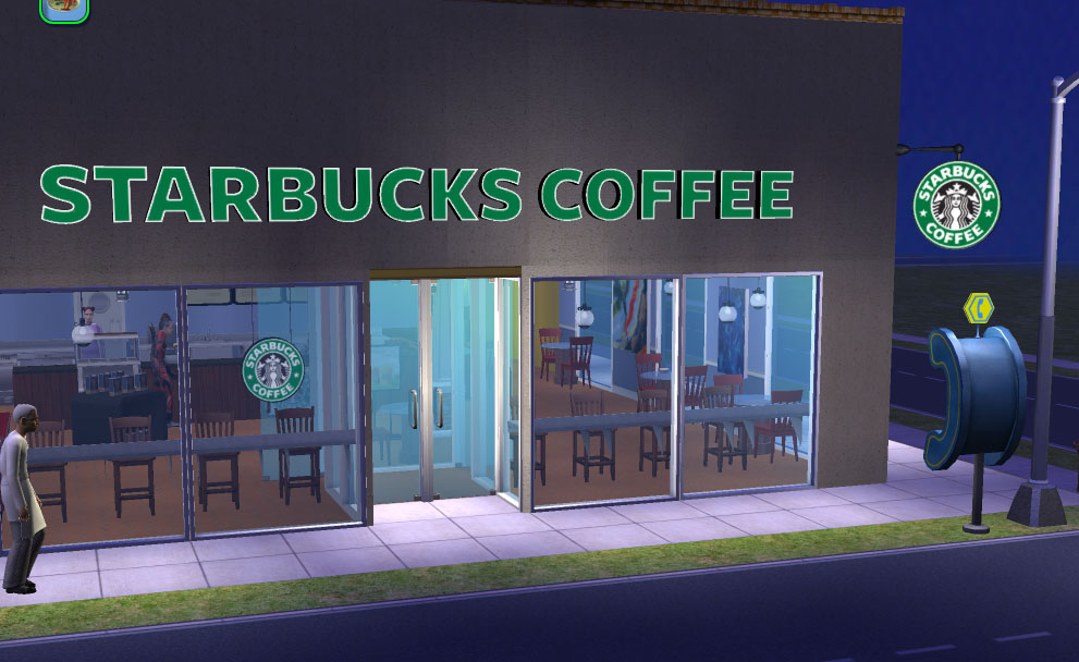 Mod The Sims Starbucks Coffee Lighted Shop Signs