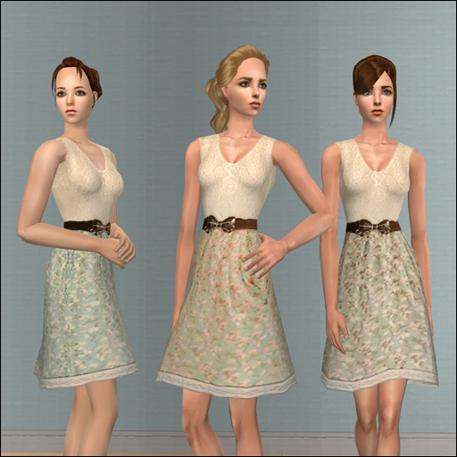 Mod The Sims - 5 Vintage Dresses