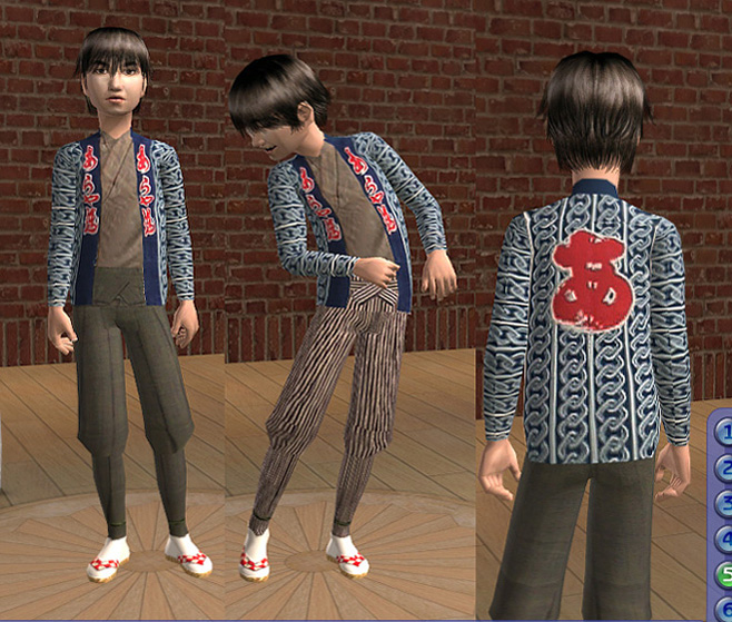 Mod The Sims - kimono for boy-man