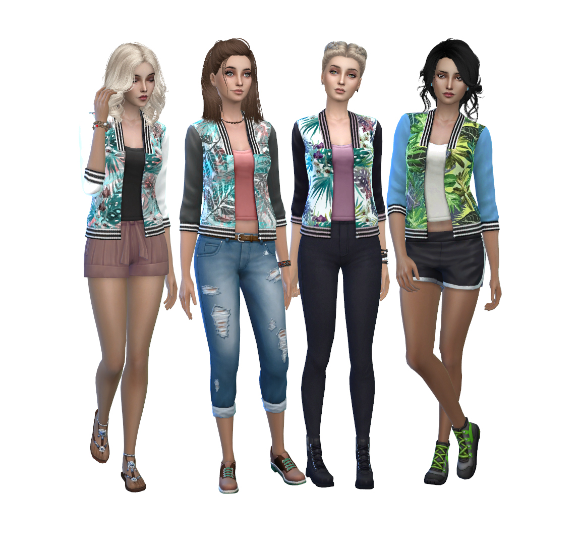 Mod The Sims - Tropical Bomber Jackets