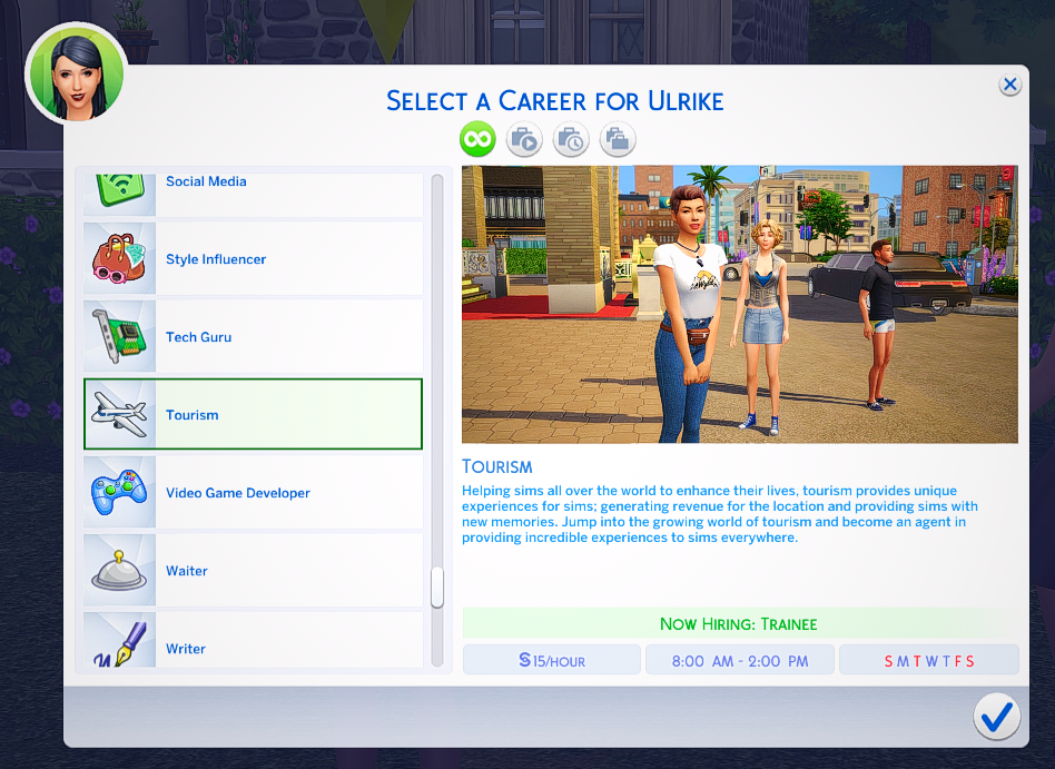 Mod The Sims - Tourism Career