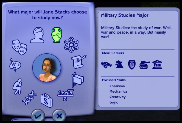 Mod The Sims - Major-Career Linkage Mod