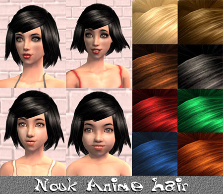 Anime hair 4  The Sims 4 Download  SimsFindscom