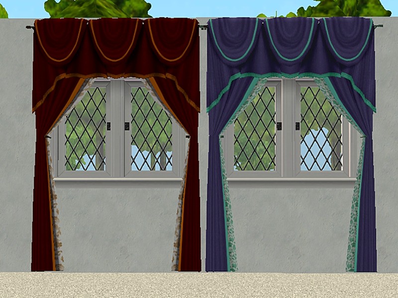 Mod The Sims - Curtains Galore - 11 new colours and patterns to ...